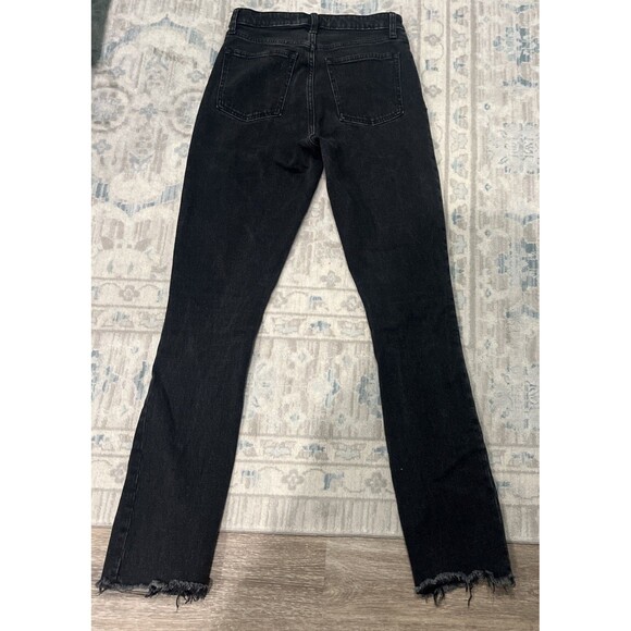 Abercrombie & Fitch Women's The Skinny High Rise Curve Black Slit Jeans 26 2R - Picture 11 of 15